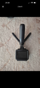 GoPro Hero 6 w/ GoPro branded selfie stick/stand, one battery, and memory card. 80$