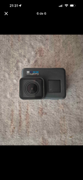 GoPro Hero 6 w/ GoPro branded selfie stick/stand, one battery, and memory card. 80$